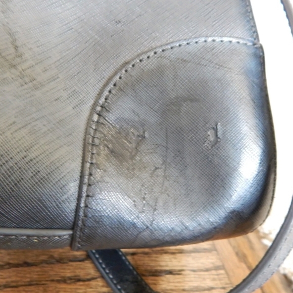 Tory Burch blue/grey stephano Robinson tote bag. - Picture 7 of 15